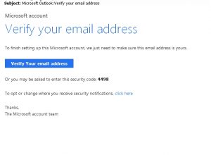 Microsoft Account Verify Your Email Address | SUPERAntiSpyware